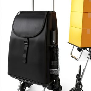 Black Shopping Cart Honshine 6 Wheel Alum Frame Waterproof Bag 150lb-0