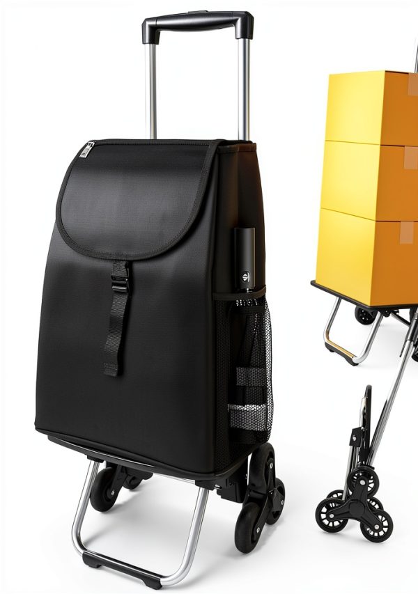 Black Shopping Cart Honshine 6 Wheel Alum Frame Waterproof Bag 150lb-0