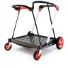 Foldable Shopping Cart TORRYZA Trolley with 360 Swivel Wheels Red-4