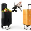 Black Shopping Cart Honshine 6 Wheel Alum Frame Waterproof Bag 150lb-1