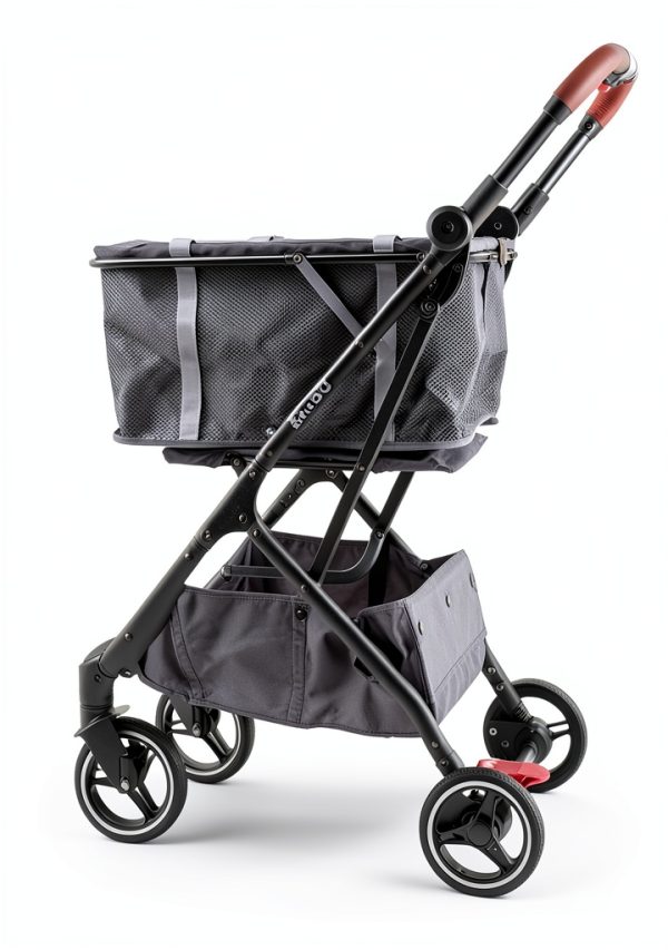 Personal Shopping Cart ROODO Foldable Aluminum Cart Detachable Basket-7