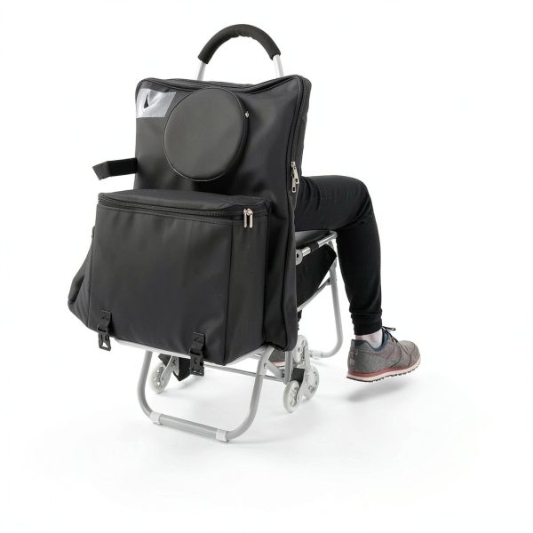 Foldable Shopping Cart by bubii with Detachable Storage Bag and Seat-1