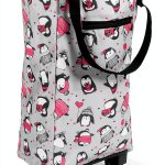 Foldable Grocery Cart ZLXHDL Aluminum Frame with Cloth Basket Pink-0