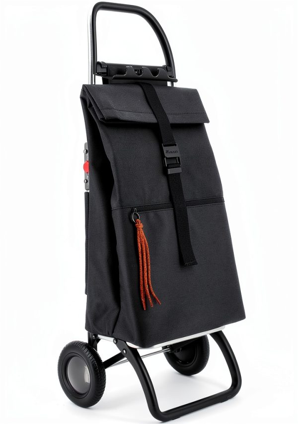 Rolser Big Tweed 2 Wheel Foldable Shopping Trolley - Black-0