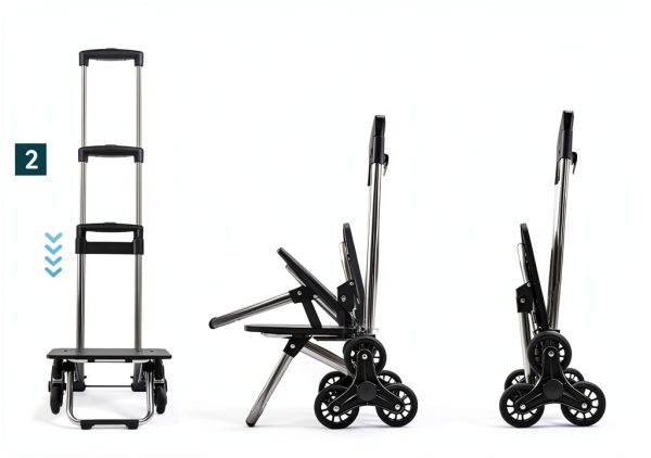 Black Shopping Cart Honshine 6 Wheel Alum Frame Waterproof Bag 150lb-5