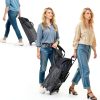 Small Collapsible Shopping Cart HOSDZOU Black Expandable Bag Aluminum-3