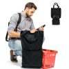 Collapsible Shopping Cart HOMSFOU Foldable Grocery Trolley with Wheels-5