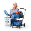 ModernEaze 9in1 Folding Shopping Cart Wheels 2 Tier 198lb Capacity-3