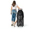 Small Collapsible Shopping Cart HOSDZOU Black Expandable Bag Aluminum-2