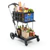 ModernEaze 9in1 Folding Shopping Cart Wheels 2 Tier 198lb Capacity-5