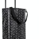 Small Collapsible Shopping Cart HOSDZOU Black Expandable Bag Aluminum-0