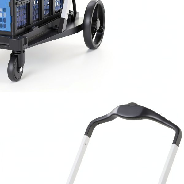 ModernEaze 9in1 Folding Shopping Cart Wheels 2 Tier 198lb Capacity-4