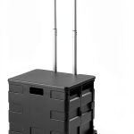 Folding Shopping Cart, Large Capacity Collapsible Shopping with Trolley Telescopic Handle,Wheels and Lid, Picnic Camping Grocery Cart-0