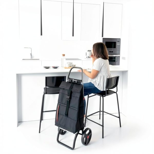 ROLSER Foldable Puff Grocery Shopping Cart with Wheels | Collapsible Personal Folding Cart for Groceries | Durable & Portable | Red-1