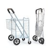 Jumbo Shopping Cart for Groceries, 160lb Capacity, Foldable Basket-3