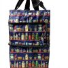2 in 1 Folding Grocery Cart LumiHive Dark Blue Collapsible Utility-2