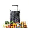 Small Collapsible Shopping Cart HOSDZOU Black Expandable Bag Aluminum-4