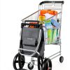 ROLSER Foldable Puff Grocery Shopping Cart with Wheels | Collapsible Personal Folding Cart for Groceries | Durable & Portable | Red-3
