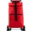 ROLSER Foldable Puff Grocery Shopping Cart with Wheels | Collapsible Personal Folding Cart for Groceries | Durable & Portable | Red-2