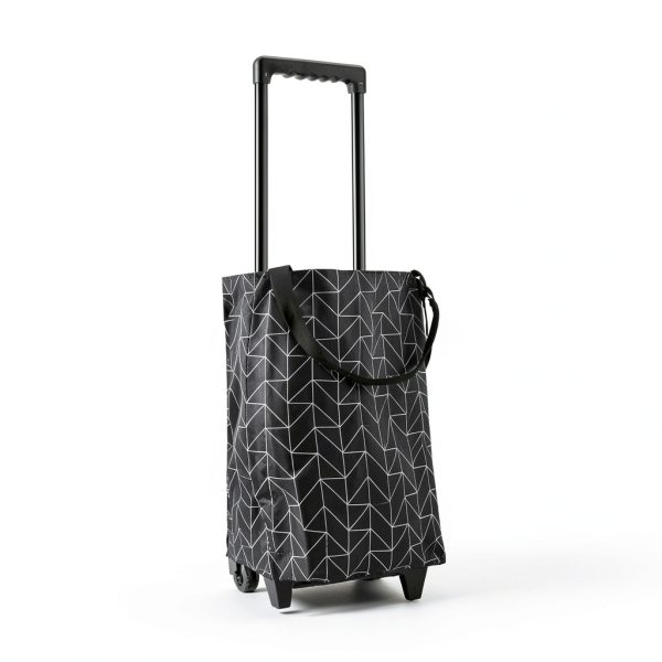 Small Collapsible Shopping Cart HOSDZOU Black Expandable Bag Aluminum-1